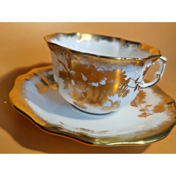 HAMMERSLEY & CO BONE CHINA VINTAGE GOLD PAINTED CUP & SAUCER 1950-1960 - Picture 14 of 14